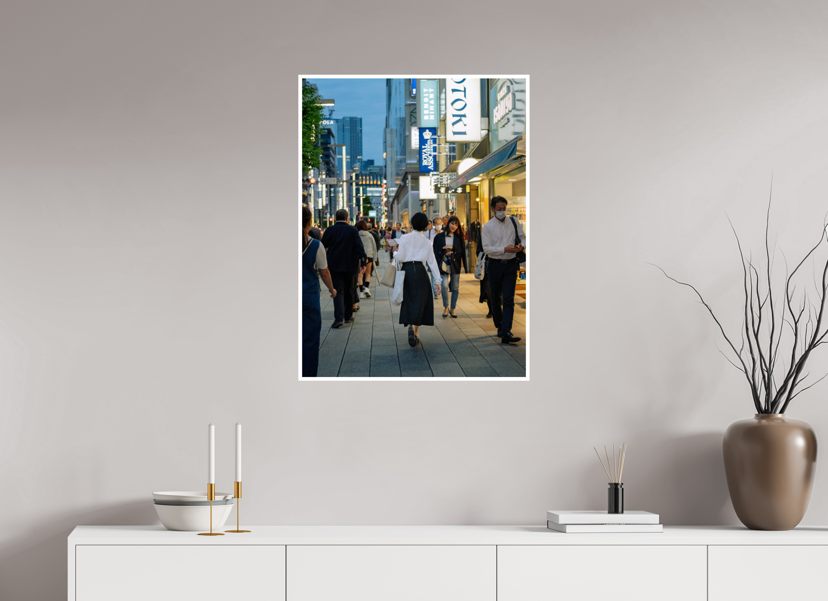 60 x 80 cm, White Border Ginza