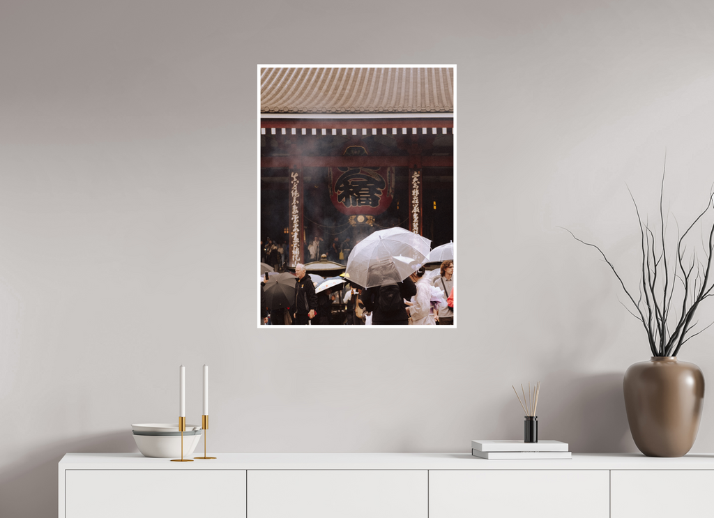 60 x 80 cm, White Border Tokyo Umbrella